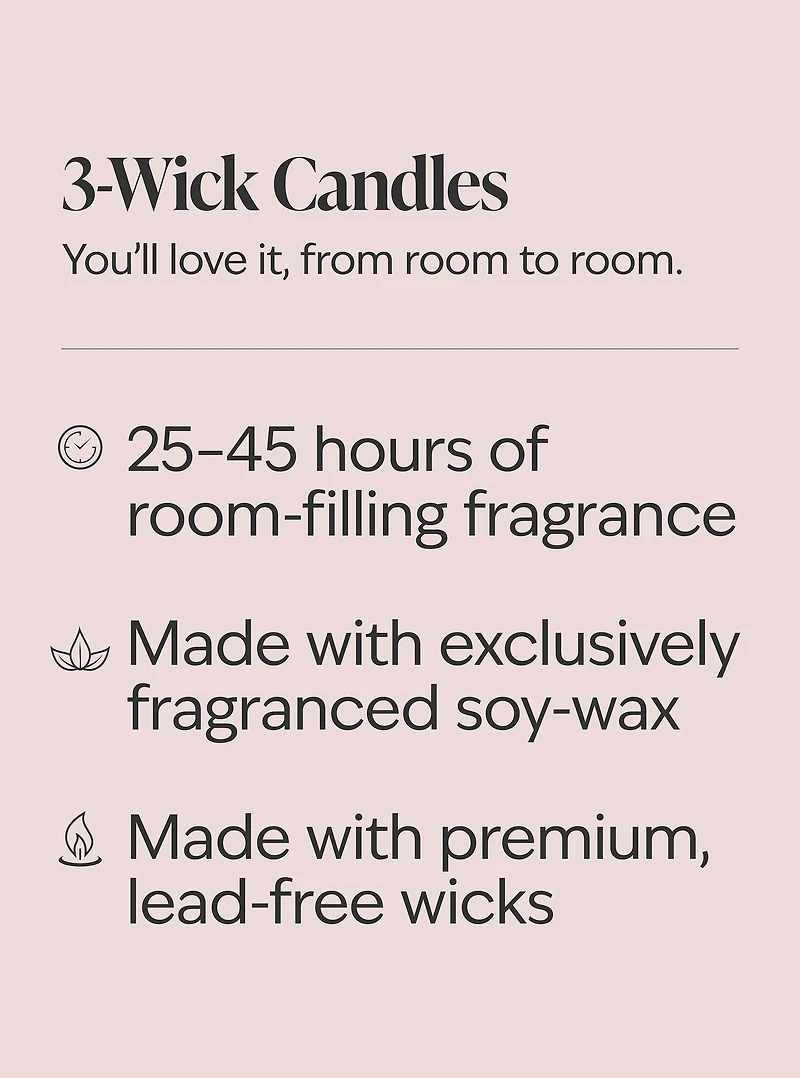 Mahogany Teakwood High Intensity 3-Wick Candle