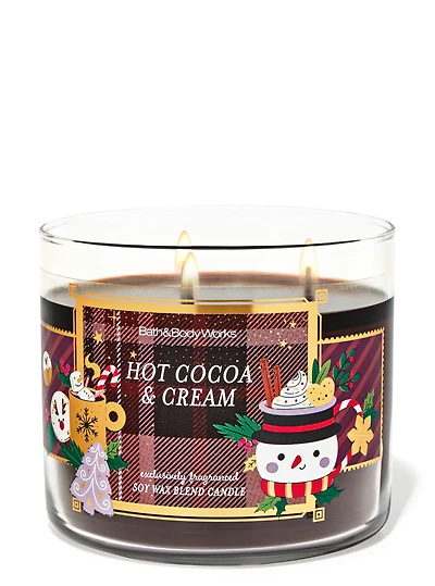 Hot Cocoa & Cream 3-Wick Candle