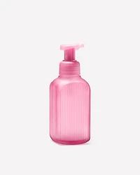 Mauve Ribbed Glass Gentle & Clean Foaming Hand Soap Dispenser