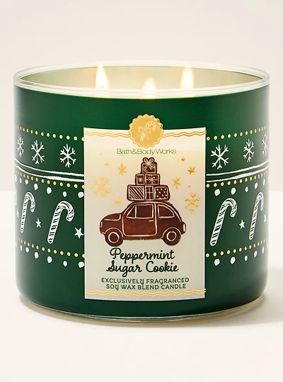 Peppermint Sugar Cookie 3-Wick Candle