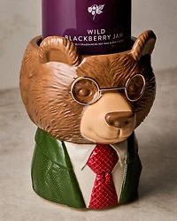 Fancy Bear Pedestal 3-Wick Candle Holder