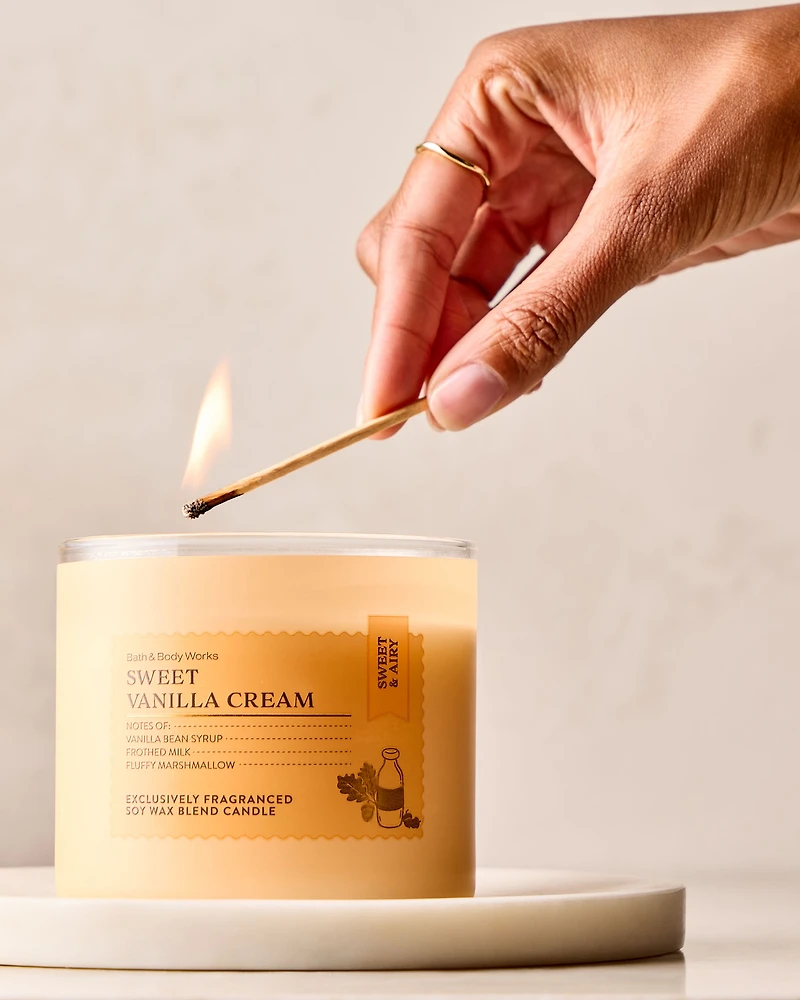 Sweet Vanilla Cream 3-Wick Candle