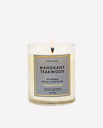 Mahogany Teakwood Single Wick Candle