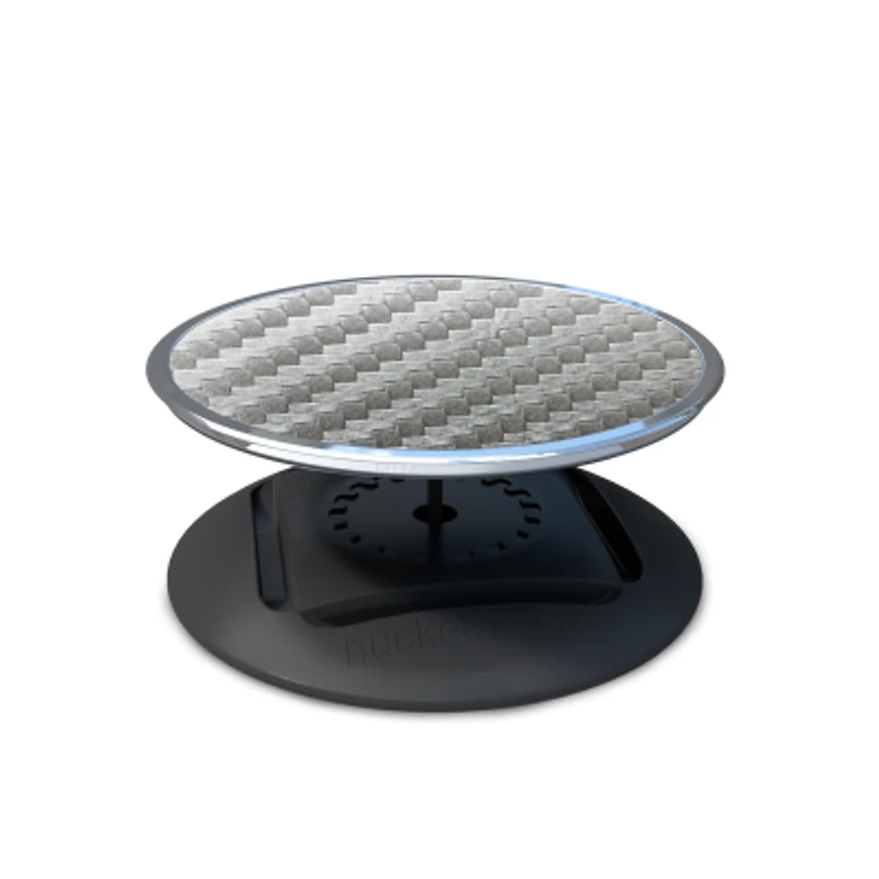 Tzumi Nuckees Trends Phone Grip - Silver Carbon Fiber