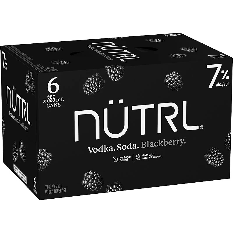 BCLIQUOR Nutrl7 - Vodka Soda Blackberry Can