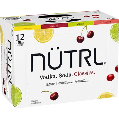 BCLIQUOR Nutrl - Vodka Soda Mixed Pack Can