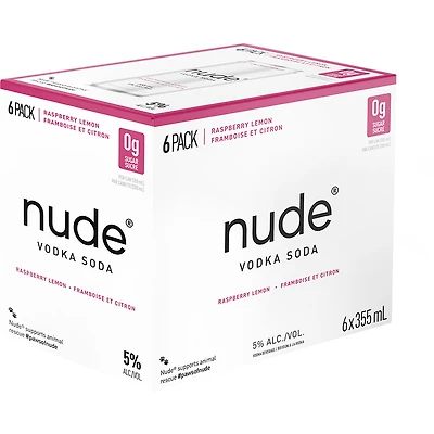 BCLIQUOR Nude Vodka Soda - Raspberry Lemon Can