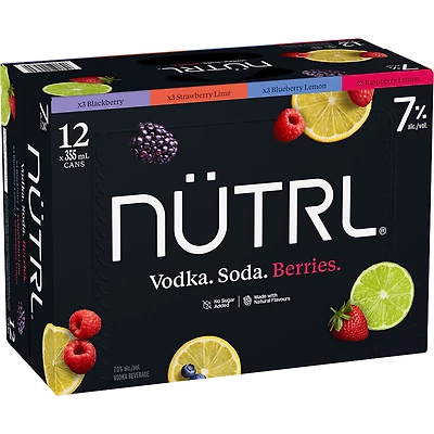 BCLIQUOR Nutrl7 - Berry Mixed 12 Pack Can
