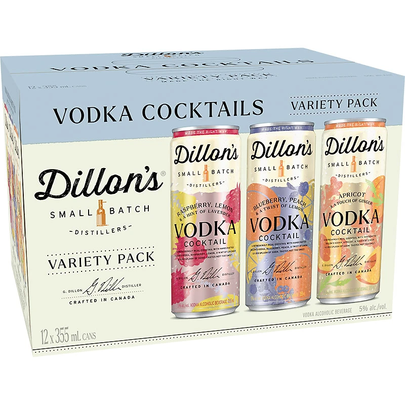 BCLIQUOR Dillons Vodka - Cocktail Variety Pack Can