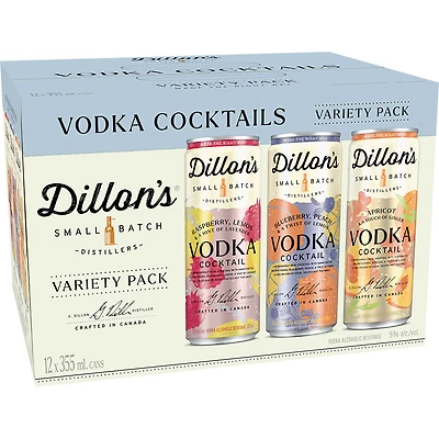 BCLIQUOR Dillons Vodka - Cocktail Variety Pack Can
