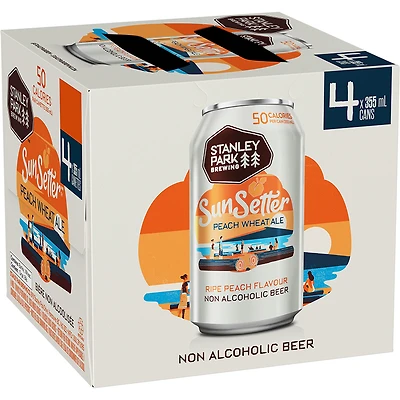 BCLIQUOR Stanley Park - Sunsetter Non-alcoholic Peach Wheat Ale Can