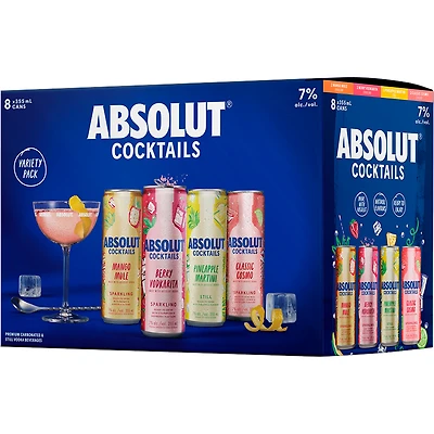BCLIQUOR Absolut - Cocktails Variety Pack Can