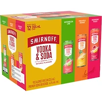 BCLIQUOR Smirnoff Vodka And Soda - Party Pack Can