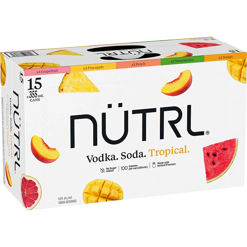 BCLIQUOR Nutrl - Vodka Soda Tropical Mixed 15 Can