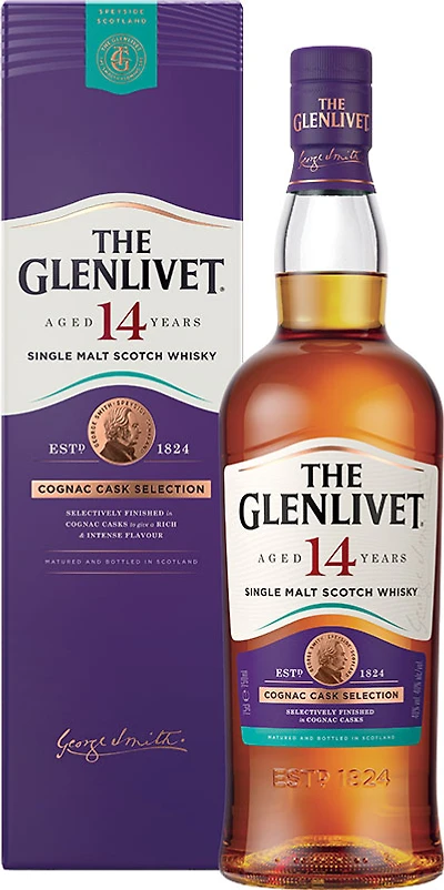 BCLIQUOR Glenlivet -  14 Year Old Cognac Cask Single Malt Scotch