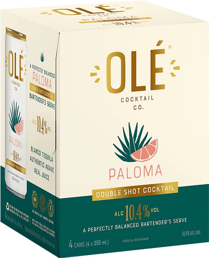 BCLIQUOR Ole Cocktail Co - Double Shot Paloma 4-pack