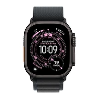 Apple Watch Ultra 3 - boîtier en Noir Titane de 49mm - bracelet Noir Alpin à rabat (grand)