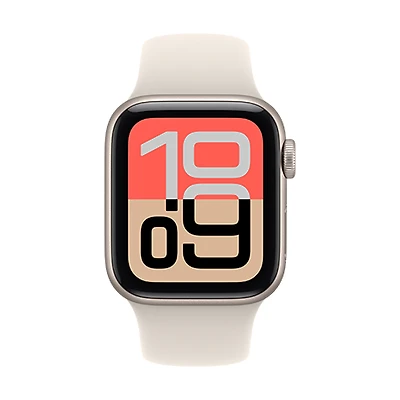 Apple Watch SE 3 - boîtier en aluminium comète de 40 mm bracelet sport (P/M)