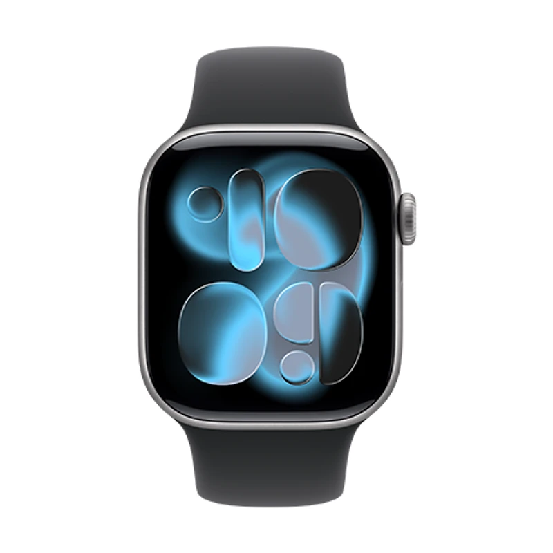 Apple Watch Series 11 - boîtier en aluminium 42 mm bracelet sport noir (P/M)