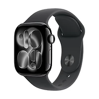 Apple Watch 11 - 42mm Aluminium Black Sport Band S/M