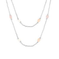 36" Endless 7-8mm Freshwater Pearl Necklace with Glass Beads