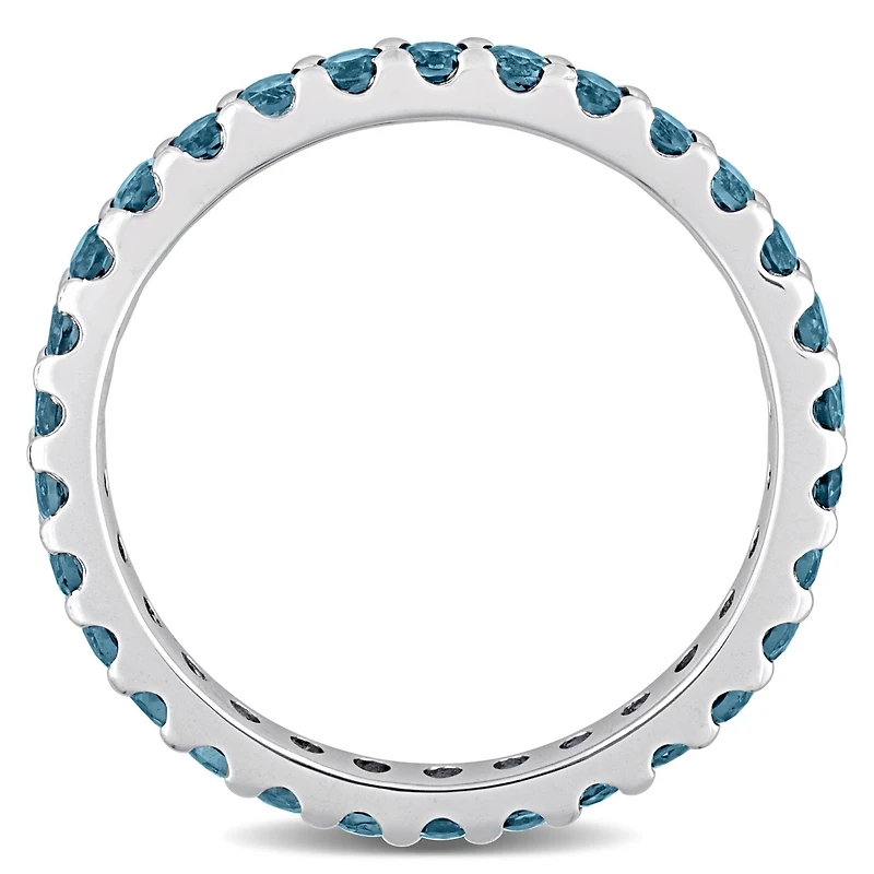 Julianna B 10K White Gold London Blue Topaz Eternity Ring