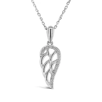 Sterling Silver Diamond Wing Pendant