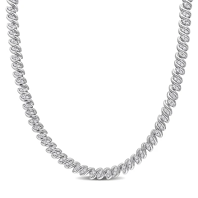 Julianna B Sterling Silver 1.98CTW Diamond Necklace
