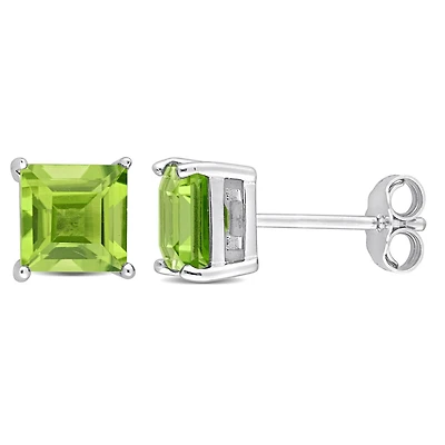 Julianna B Sterling Silver Peridot Stud Earrings