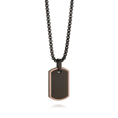 Stainless Steel Black Dogtag