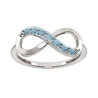 Sterling Silver Blue Topaz Infinity Ring