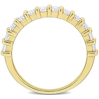 Julianna B Yellow Plated Sterling Silver Created White Sapphire Ring