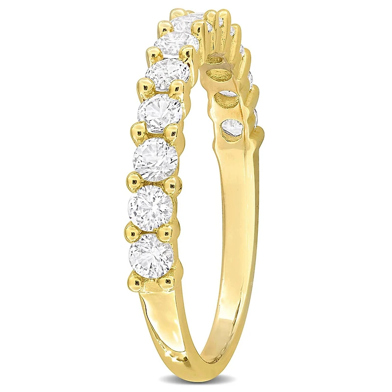 Julianna B Yellow Plated Sterling Silver Created White Sapphire Ring