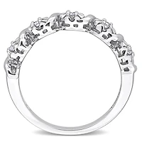 Julianna B Sterling Silver Diamond Twist Fashion Ring
