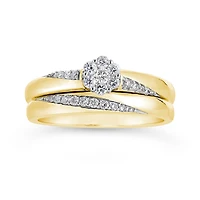 0.25CTW Diamond Bridal Set in 10K Yellow Gold