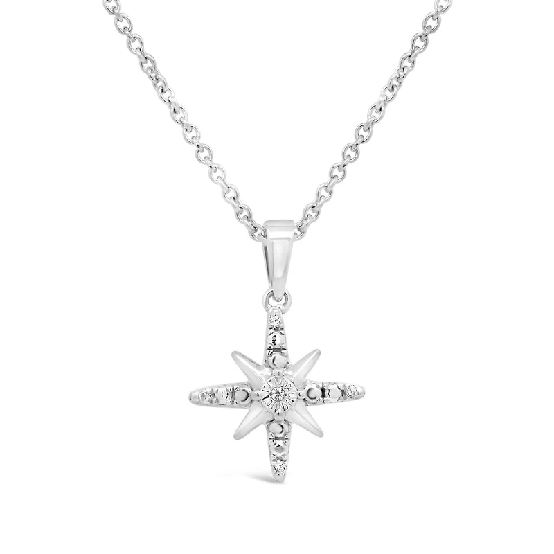 Diamond Addiction North Star Pendant in Sterling Silver