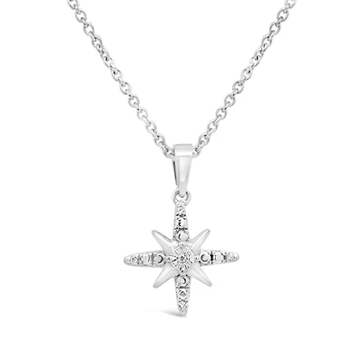 Diamond Addiction North Star Pendant in Sterling Silver