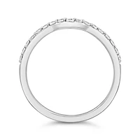 0.25CTW Diamond Contour Band in 14K White Gold
