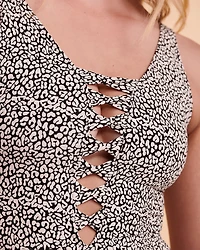 LET'S GET LOUD Laced One-piece Swimsuit