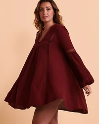 Long Sleeve Dress with Crochet Detail