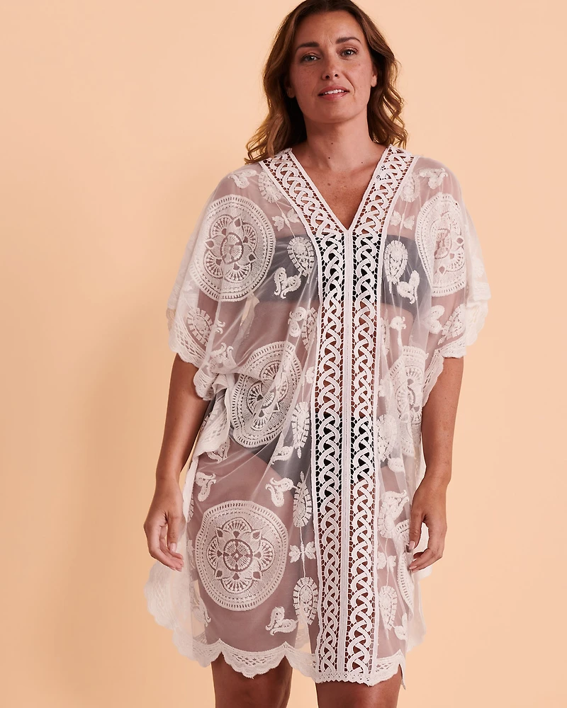 Caftan résille et crochet