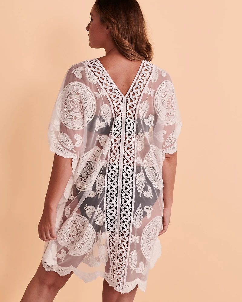 Caftan résille et crochet