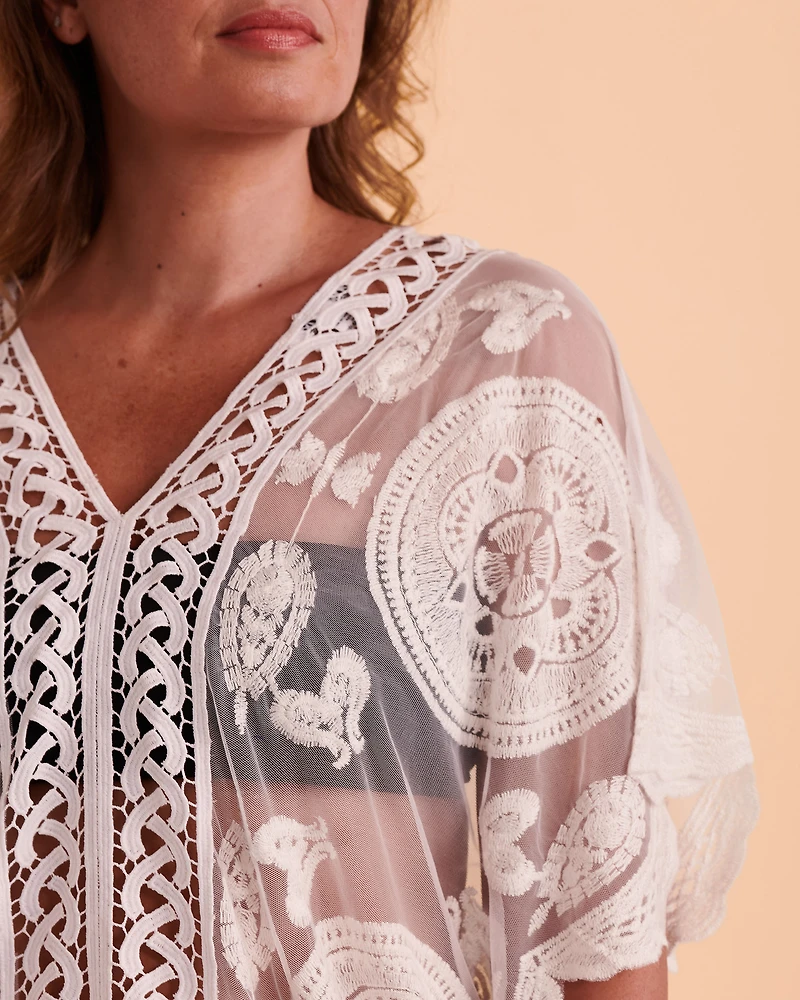 Caftan résille et crochet