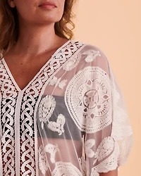 Caftan résille et crochet