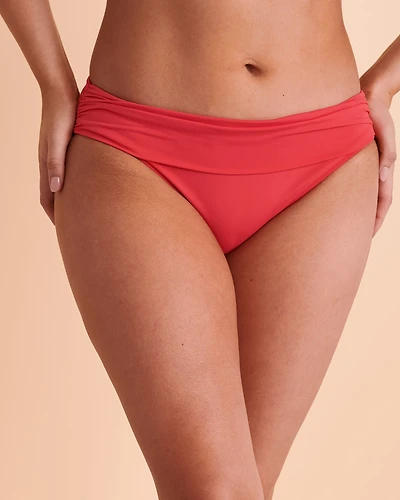 SOLID Foldable Waistband Bikini Bottom