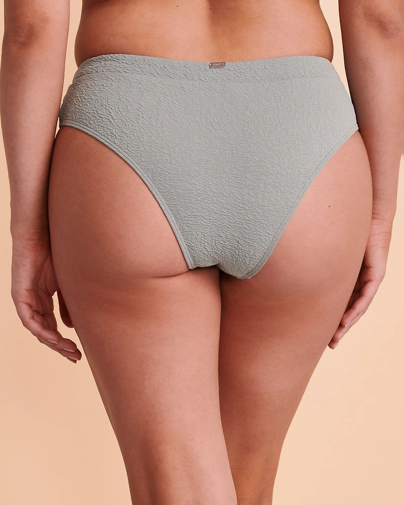 TEXTURED Mid Waist Bikini Bottom