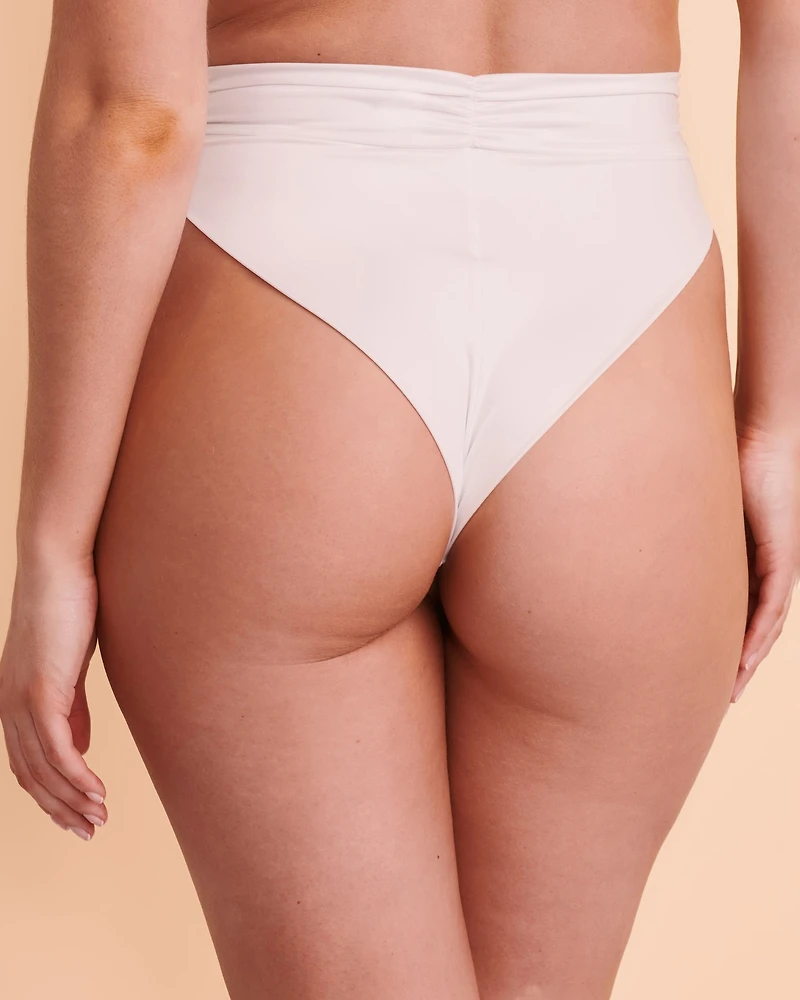Bas de bikini taille haute PURE WHITE