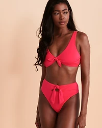 Bas de bikini jambe haute DIVA PINK