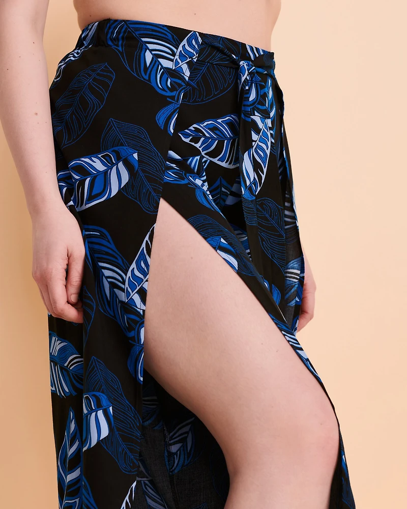 MIDNIGHT LEAVES Wide Leg Pants