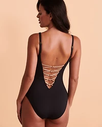 Maillot une-pièce à bandes LET'S GET KNOTTY